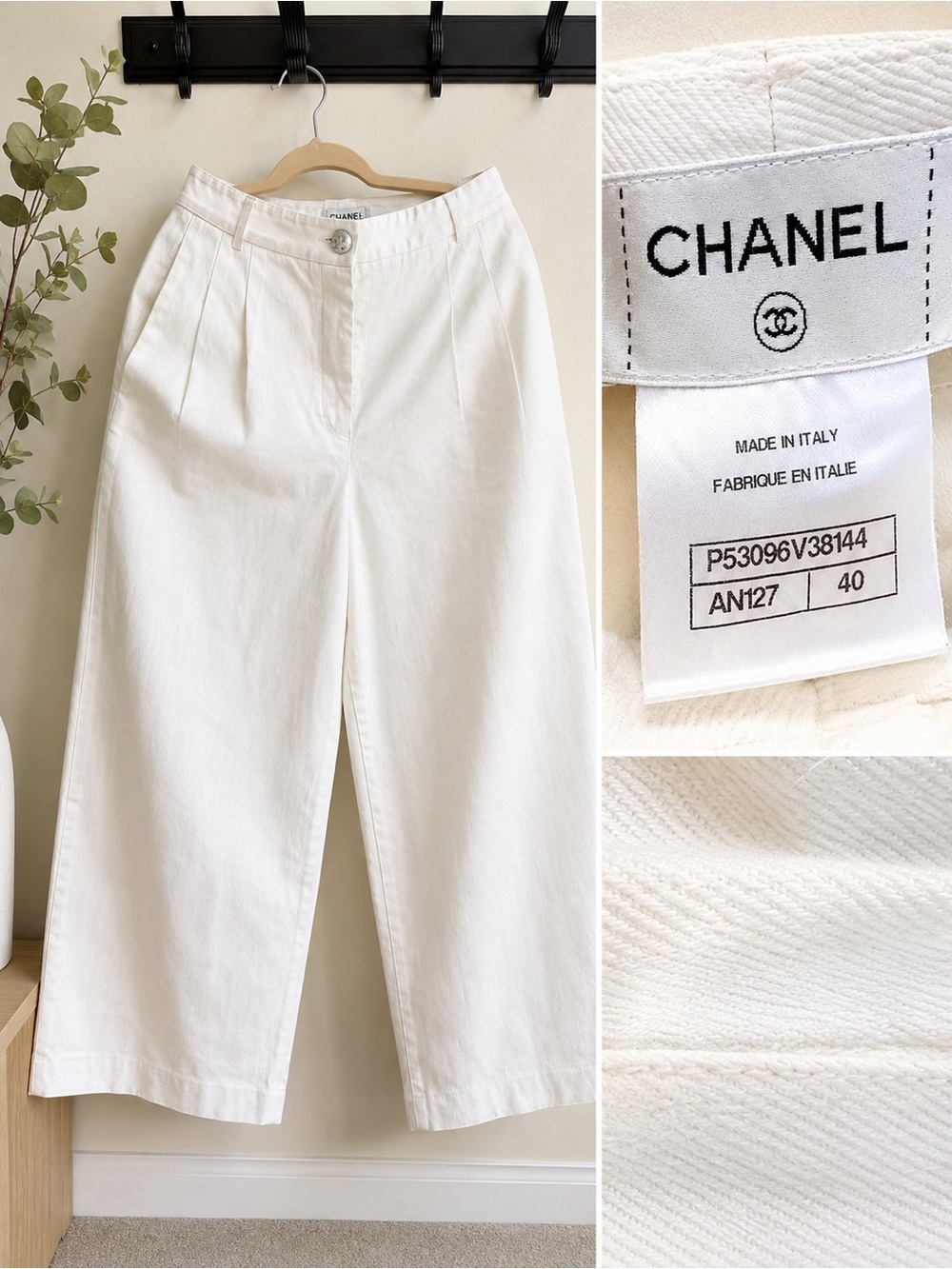 CHANEL White Label High-Rise Trousers
